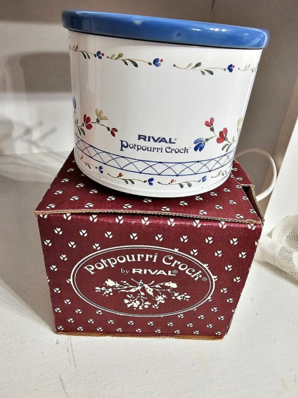 Rival Potpourri Crock Electric Simmering Cooker Floral Crock